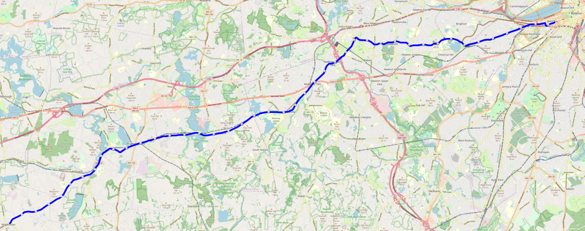 Boston Marathon Streckenverlauf