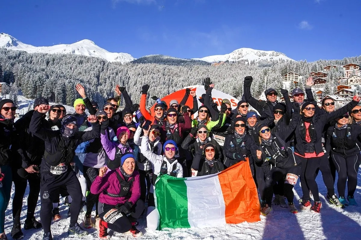 Swiss Snow Walk & Run Arosa 2025: Delegation aus Irland