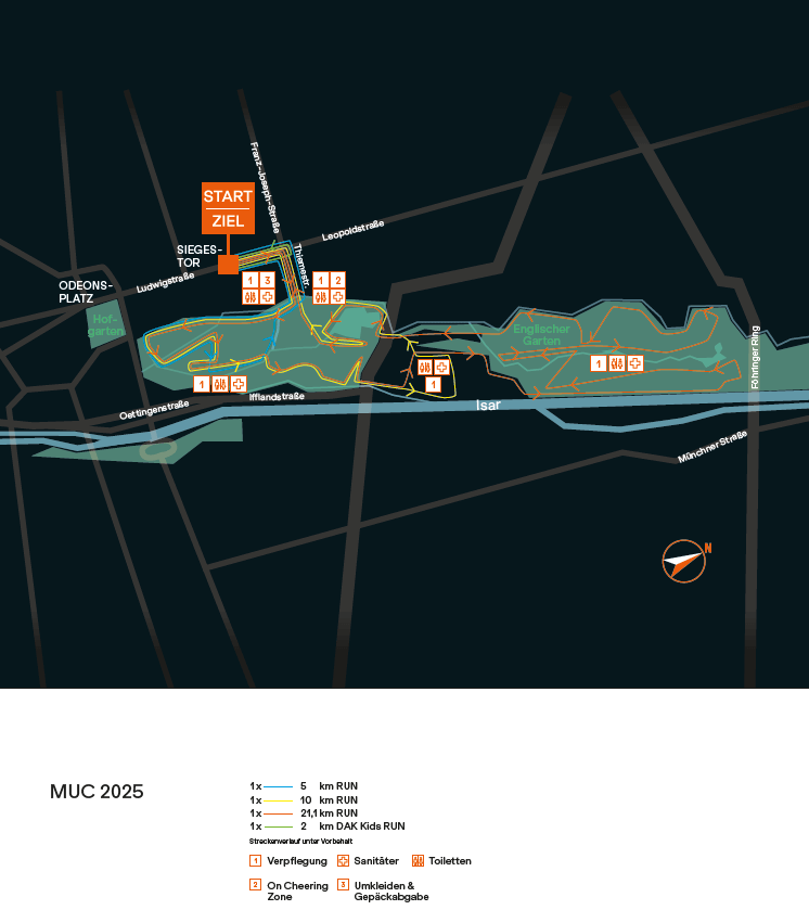Die Strecke zum SportScheck Run München Die Strecke zum SportScheck Run München