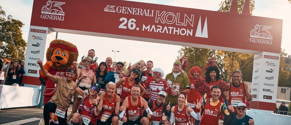 Gute Stimmung beim Köln Marathon