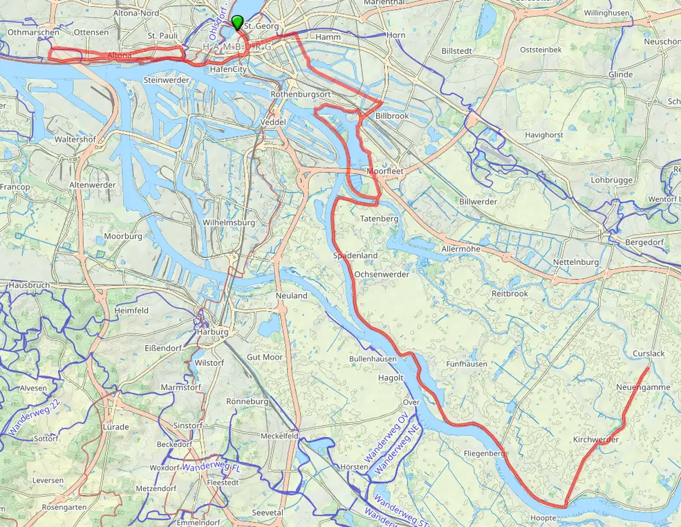 Ironman Hamburg Radstrecke