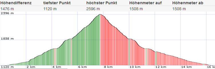 Topo und Höhenprofil Großer Knallstein