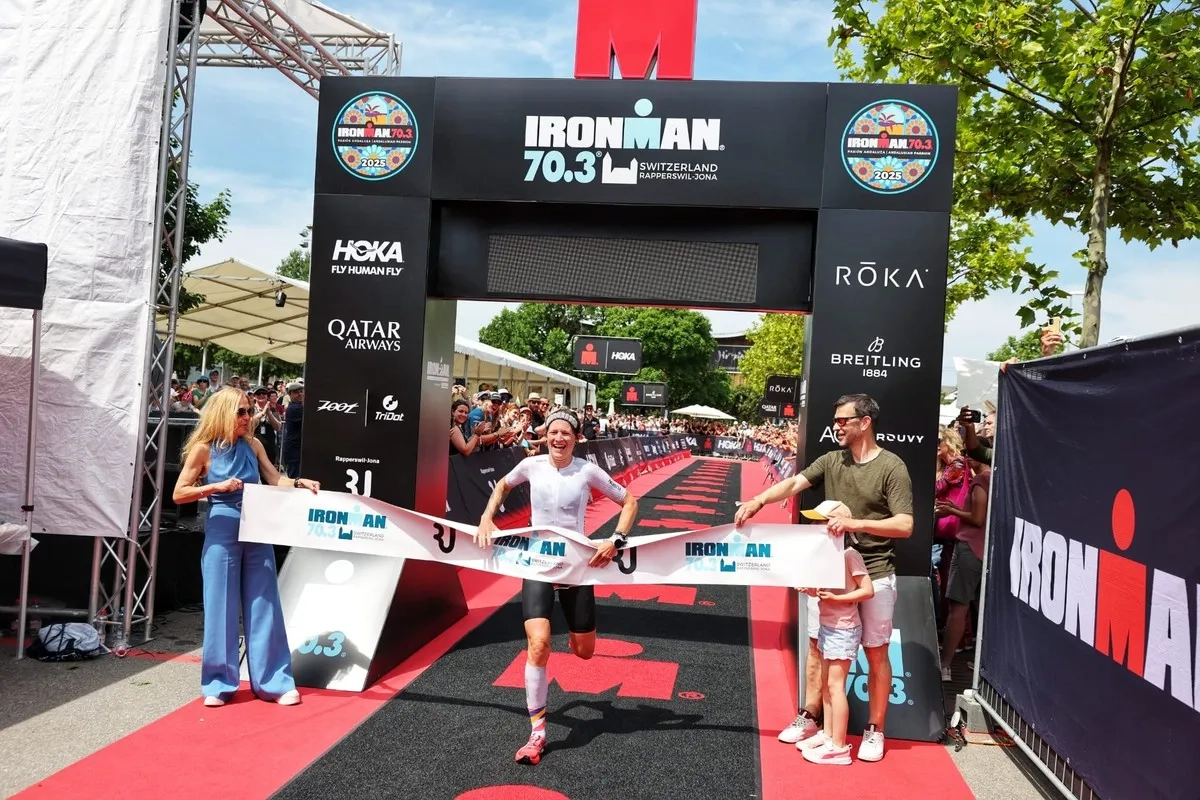 Siegerin Marit Lindemann beim Ironman 70.3 Switzerland 2025