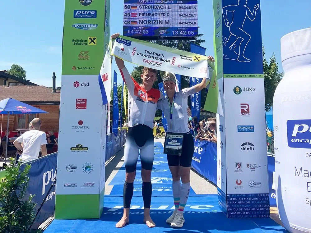 Trumer Triathlon 2025: Pabinger und Lukatsch holen Mitteldistanztitel nach Oberösterreich