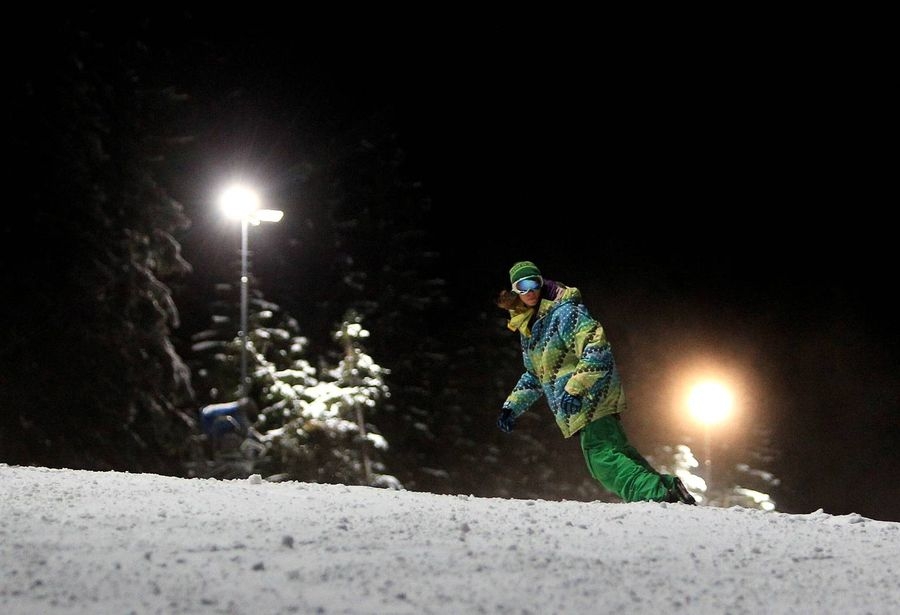 Nachtskialuf in Spitzingsee. Foto: Christina Pahnke