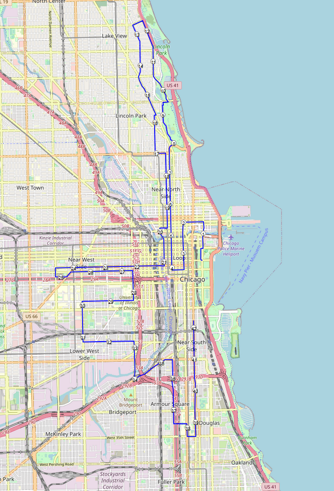 Chicago Marathon Strecke