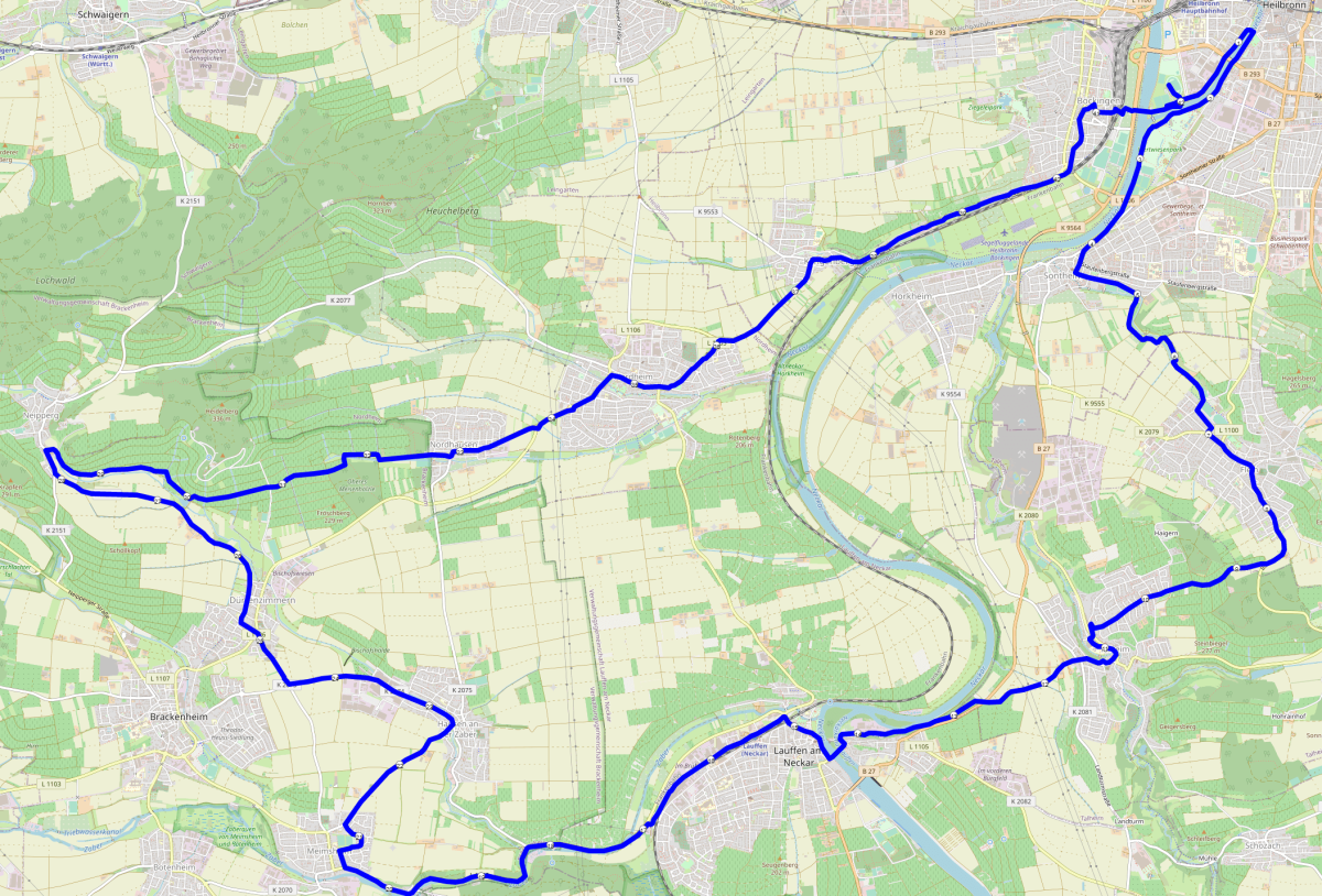 Heilbronn Marathon Streckenverlauf