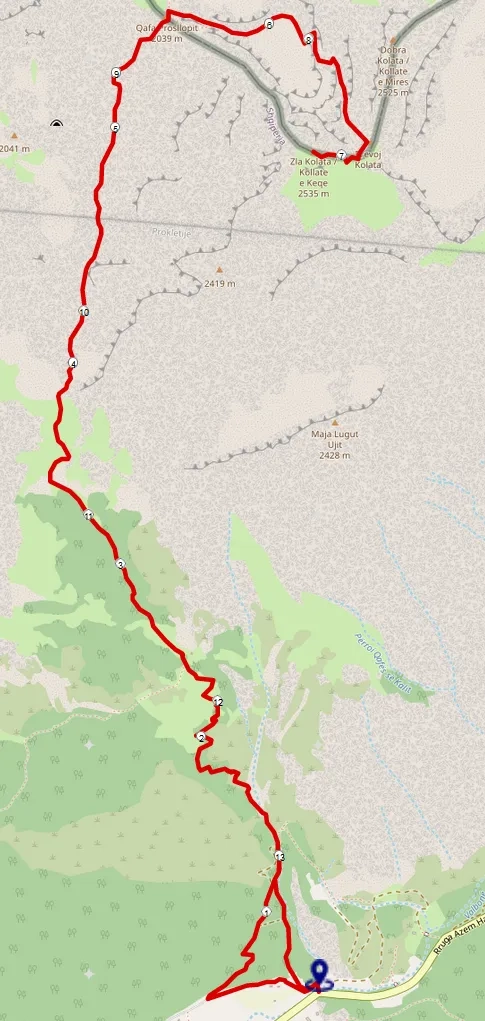 Strecke: Zla Kolata Wanderung