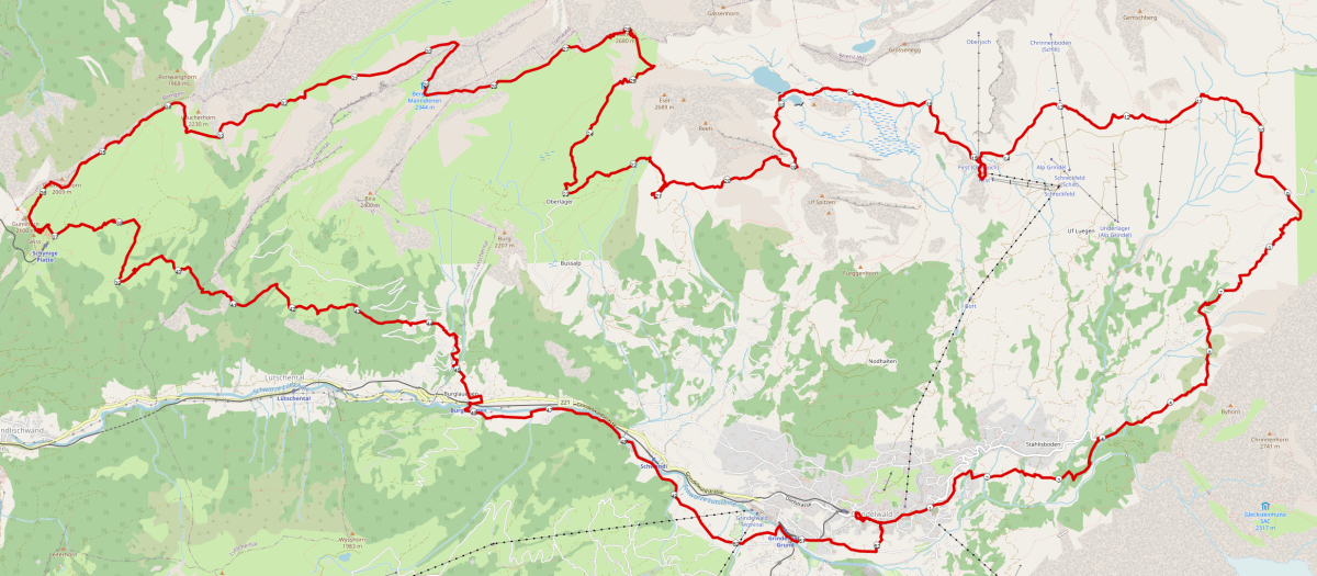 Strecke Eiger Ultra Trail E51