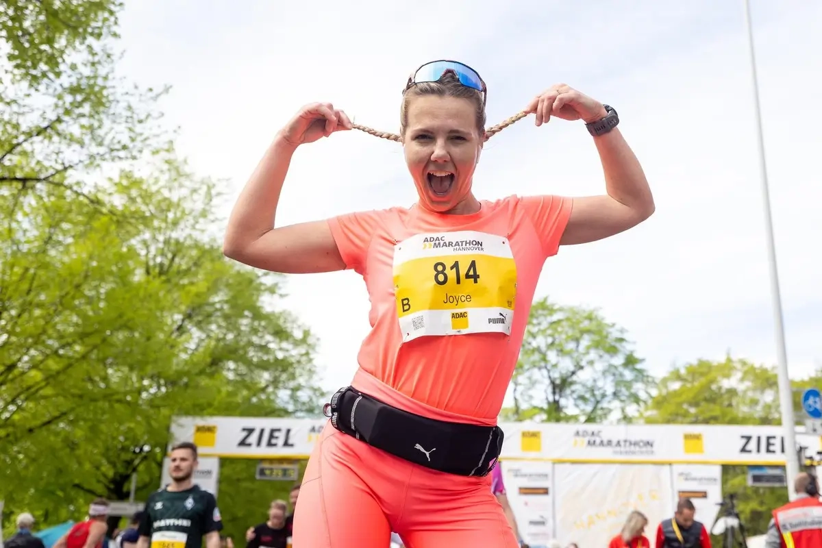 Joyce Hübner beim Hannover Marathon