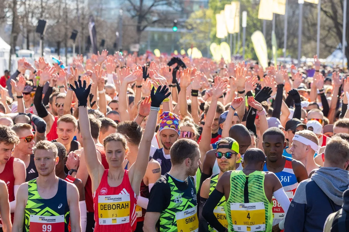 Vor dem Start zum Hannover Marathon