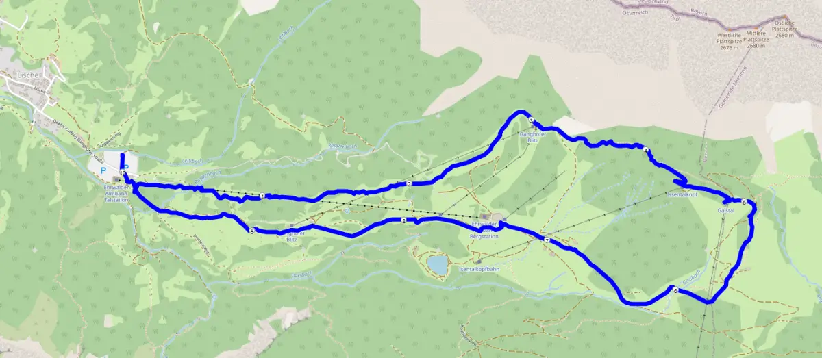 Issentalkopf Skitour Karte