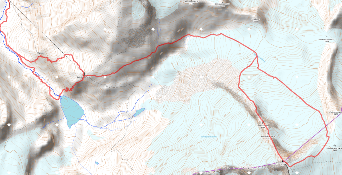 Route Großvenediger Nordgrat