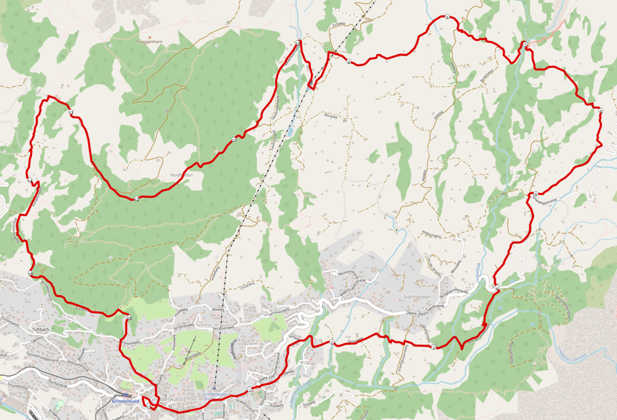 Strecke Eiger Ultra Trail E16