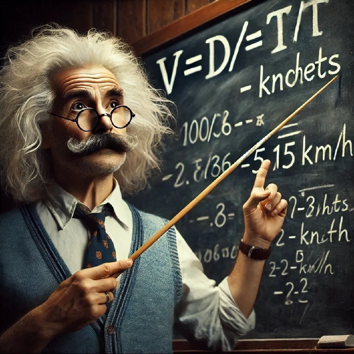 Ein berühmter Professor erklärt die Formel - generiert mit DALLE