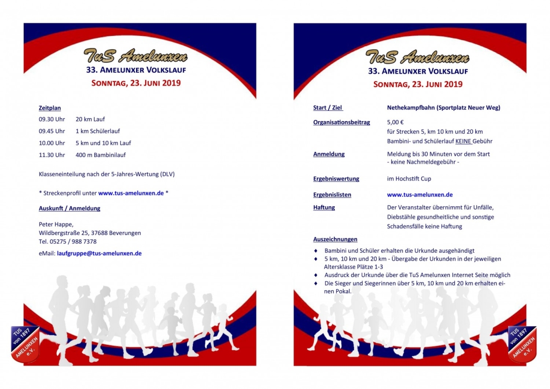 Amelunxer Volks- und Strassenlauf Amelunxer Volks- und Strassenlauf