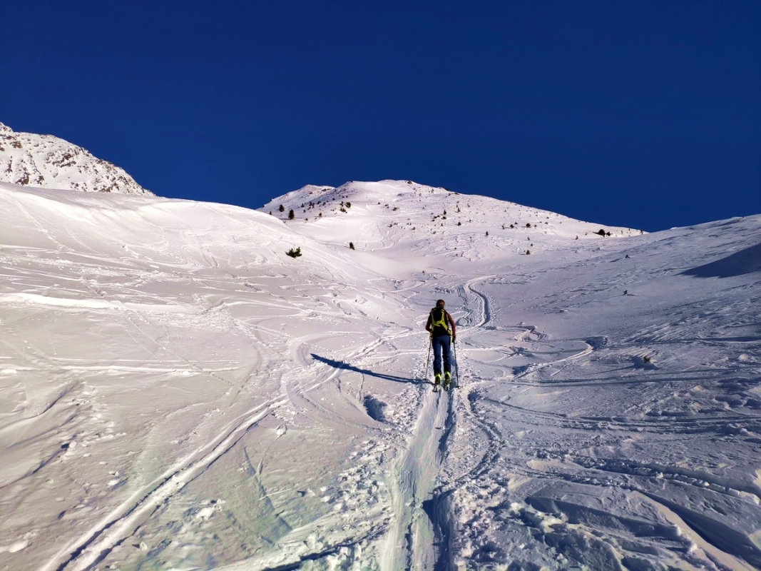 Lanner Kreuz Skitour, Foto 09: Der Gipfel in Sichtweite Lanner Kreuz Skitour, Foto 09: Der Gipfel in Sichtweite