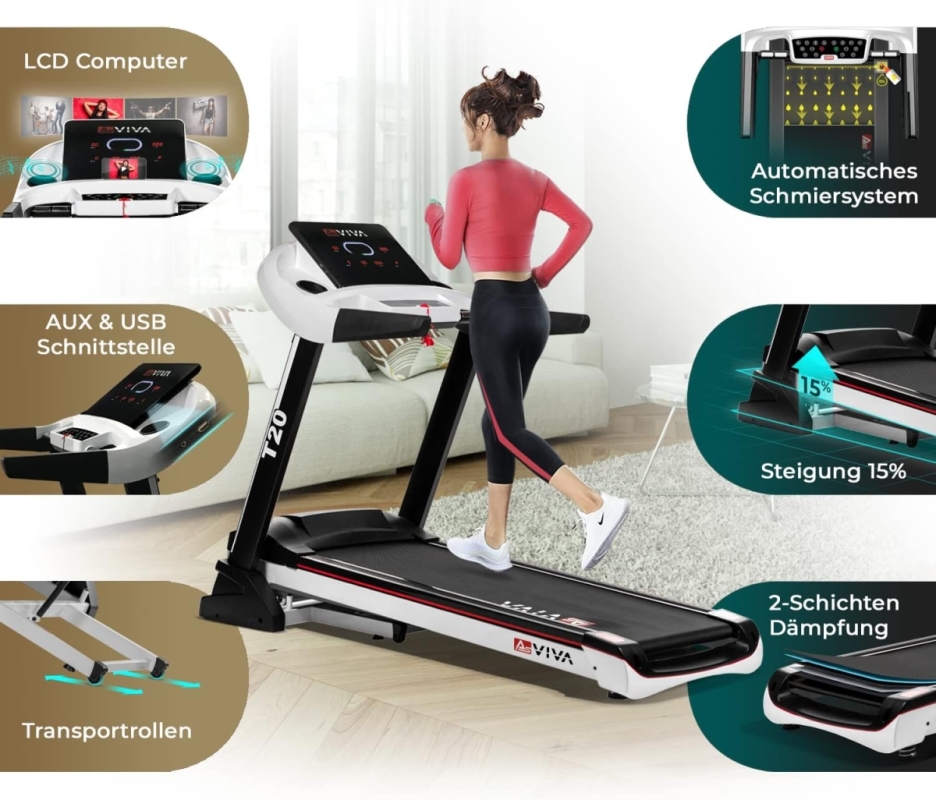 AsVIVA T20 Cardio Pro Runner Laufband, Foto: © Hersteller / Amazon AsVIVA T20 Cardio Pro Runner Laufband, Foto: © Hersteller / Amazon