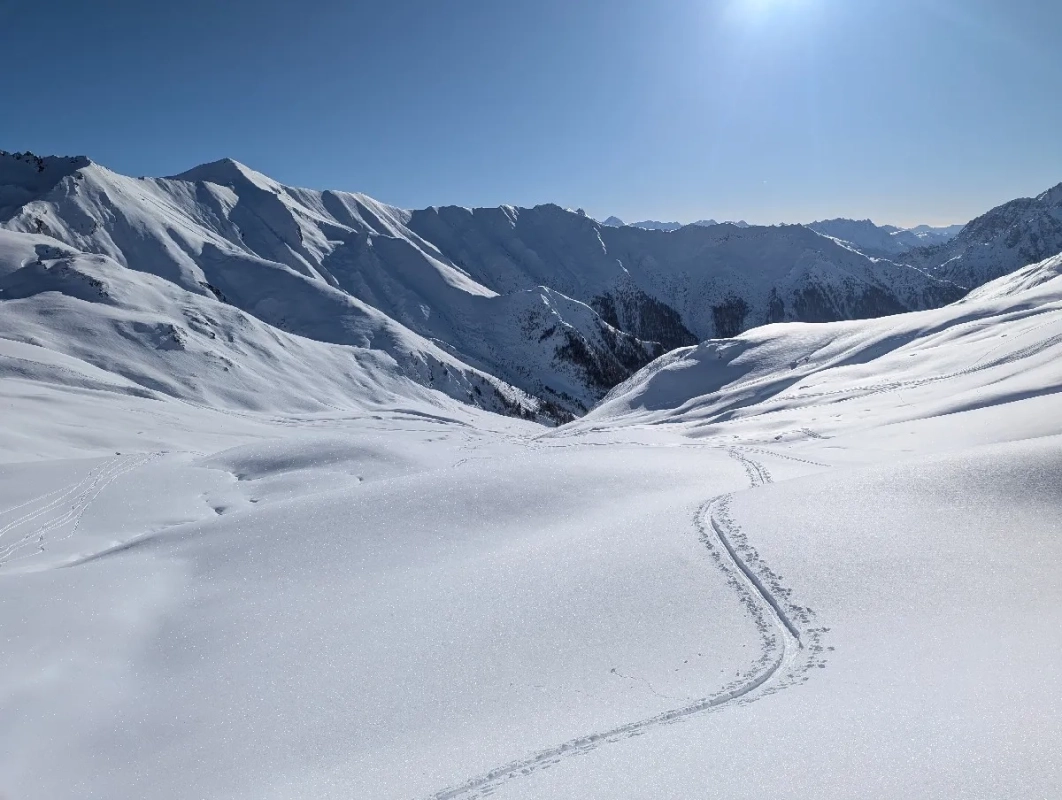 Skitour Matthäuskopf 17: Blick zurück Skitour Matthäuskopf 17: Blick zurück