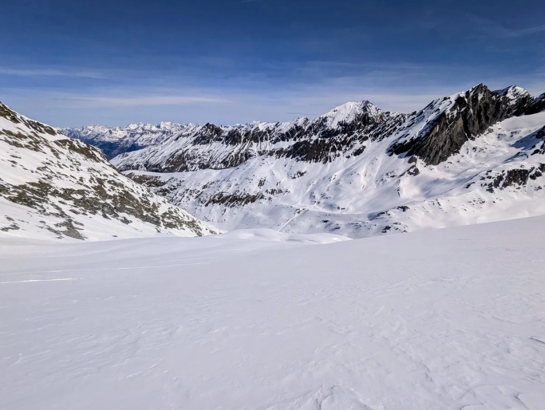 Skitour Hinterer Seelenkogel 15: Blick zurück. Skitour Hinterer Seelenkogel 15: Blick zurück.