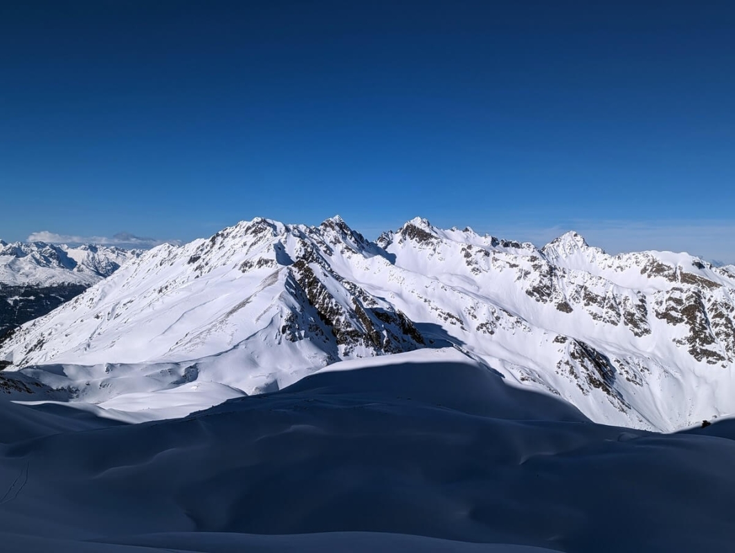 Blick auf den Wildgrat im Winter 2024 Blick auf den Wildgrat im Winter 2024