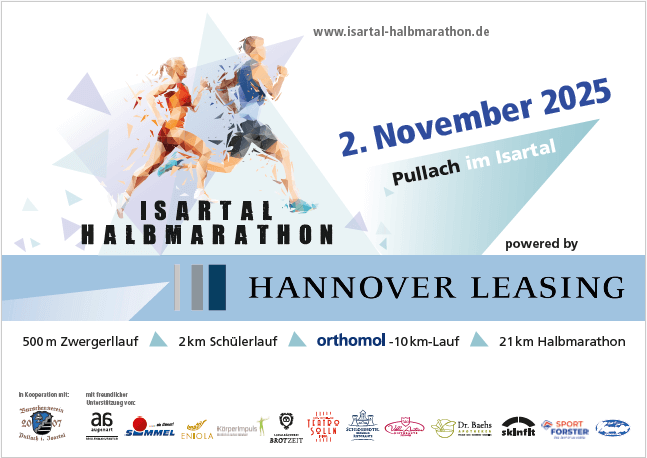 Isartal Halbmarathon 2025 (Grafik: © Veranstalter) Isartal Halbmarathon 2025 (Grafik: © Veranstalter)