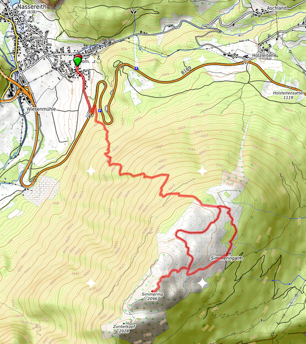 Simmeringsteig Route Simmeringsteig Route