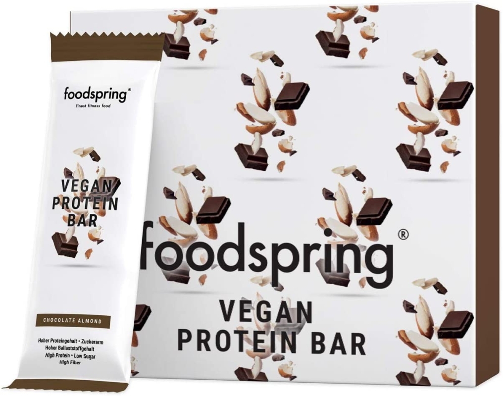Foodspring Vegan Protein Bar, Foto: Hersteller / Amazon Foodspring Vegan Protein Bar, Foto: Hersteller / Amazon