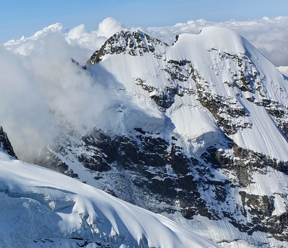 Piz Roseg vom Biancograt Piz Roseg vom Biancograt