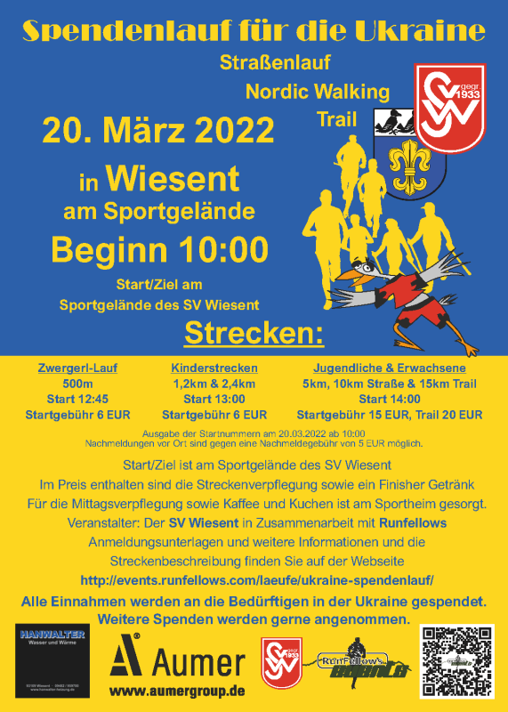 Ukraine Spendenlauf des SV Wiesent Ukraine Spendenlauf des SV Wiesent