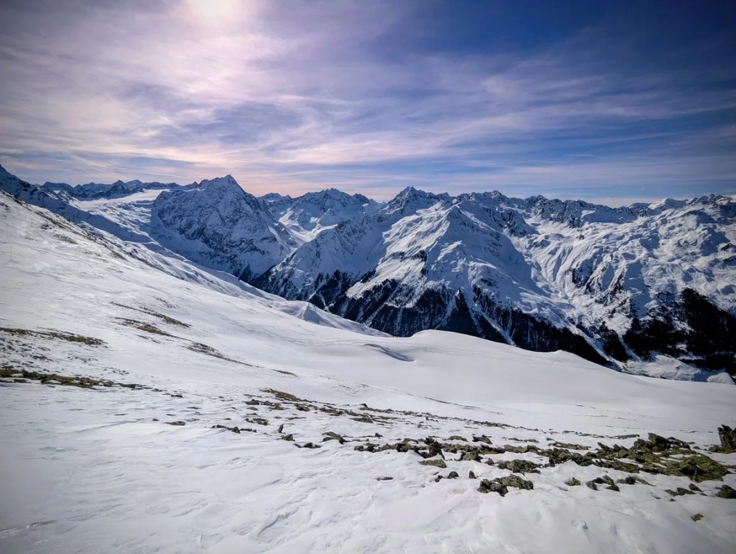Skitour Sömen 34: Tolles Panorama am frühen Nachmittag. Skitour Sömen 34: Tolles Panorama am frühen Nachmittag.
