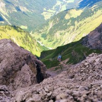 Hochfrottspitze-Überschreitung 25: Blick auf das Waltenberger Haus