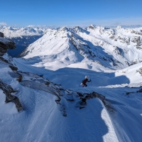 Skitour Fundusfeiler 18: Beim Ende des Zustieges zum Westgrat.
