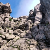 Schwarzhorn Überschreitung 02: Der Kletterabschnitt kurz vor der Mittagspitze