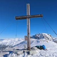 Skitour Hippoldspitze 15: Der Gipfel ist erreicht.