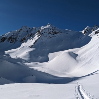 Skitour Murkarspitze 11: Der Aufstieg zur Murkarspitze ist bereits gut in Sicht.
