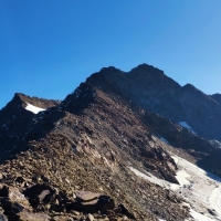 Hochvernagtspitze 12: Der breite Grat ist erreicht. Blick auf die Gehrichtung Hochvernagtspitze.