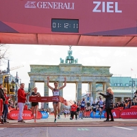 Deborah Schöneborn, Berliner Halbmarathon 2023. Foto:SCC EVENTS/camera 4_Tilo Wiedensohler