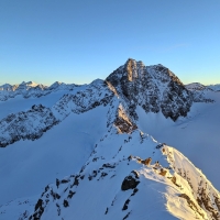 Skitour Kuhscheibe 10: Blick von der Kuhscheibe zur Wilden Leck.