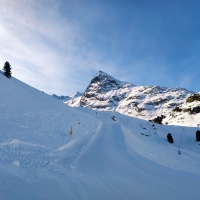 Scheiberkogel Skitour 04: Im Aufstieg rechts halten und Richtung Schönwieshütte aufsteigen