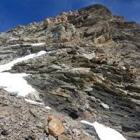 Mönch-Überschreitung-10: Die anspruchsvollsten Gletscherstellen sind geschafft. Nun wird es gemütlicher
