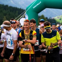 Vor dem Start zum Rosengarten Schlern Skymarathon