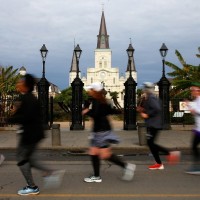 thletes pass iconic New Orleans landmarks such as Jackson Square during the 2019 Humana Rock &#039;n&#039; Roll New Orleans 5K presented by Brooks Saturday afternoon (Photo Credit:  Jonathan Bachman/Getty Images for Rock &#039;n&#039; Roll Marathon Series)