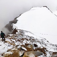 Wildspitze Normalweg Westgrat zum Gipfel