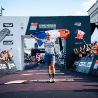 Die Weltmeisterin im Trail Long heißt Marion Dellespierre und ist Französin. Foto: WMTRC 2023 / Roast Media