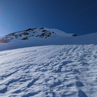 Skitour Glockturm 19: Blick auf den Schlussanstieg.