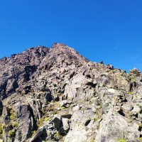 Schrankogel 16: Ansonsten geht es über Gehgelände oder sehr leichtes Klettern (UIAA: 1) nun steil bergauf.
