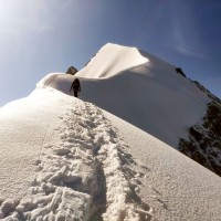Bernina-Überschreitung 44: Der Abschnitt im Schnee zieht sich ordentlich