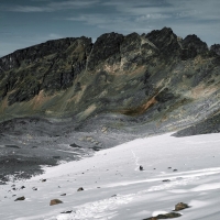 Dreiländerspitze 32: Abstieg über den Gletscher.
