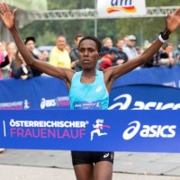 Siegerin über 5km und neue Frauenlauf-Streckenrekord-Inhaberin: Gladys Chepkurui (KEN). Foto: Agentur Diener/Österr. Frauenlauf